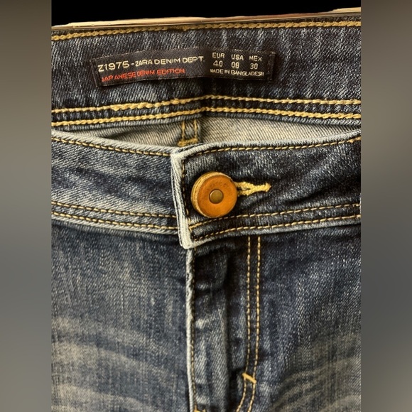 Zara The Japanese Edition Skinny Cropped Jeans- Size 8 - Picture 5 of 5